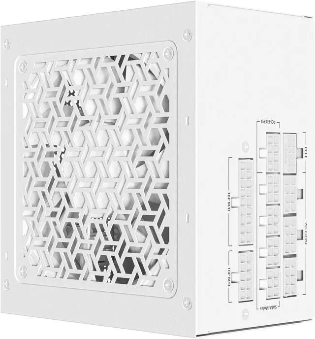 Alt view image 5 of 11 - ANTEC GSK850 V2 White ATX3.1, 750W Full Modular PSU, 80 PLUS Gold Certified, PCIE 5.1 Support, PhaseWave Design, Zero RPM Manager, 120mm Silent Fan, 10-Year Warranty, High-Quality Braided Cable