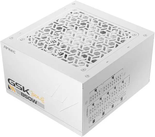 Alt view image 2 of 11 - ANTEC GSK850 V2 White ATX3.1, 750W Full Modular PSU, 80 PLUS Gold Certified, PCIE 5.1 Support, PhaseWave Design, Zero RPM Manager, 120mm Silent Fan, 10-Year Warranty, High-Quality Braided Cable