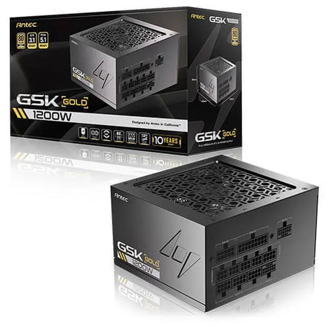 Alt view image 12 of 12 - Antec GSK1200 1200 W ATX 12V 3.1 80 PLUS GOLD Certified Full Modular Active PFC Power Supply