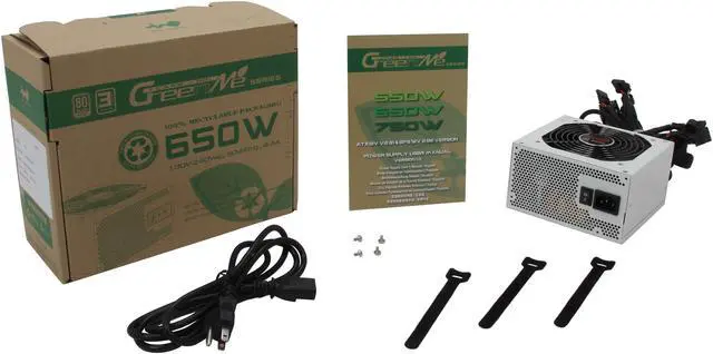 Alt view image 7 of 7 - IN WIN GreenMe 650 650 W ATX 12V V2.31& EPS 12V 2.92 Version SLI Ready CrossFire Ready 80 PLUS BRONZE Certified Active PFC Power Supply