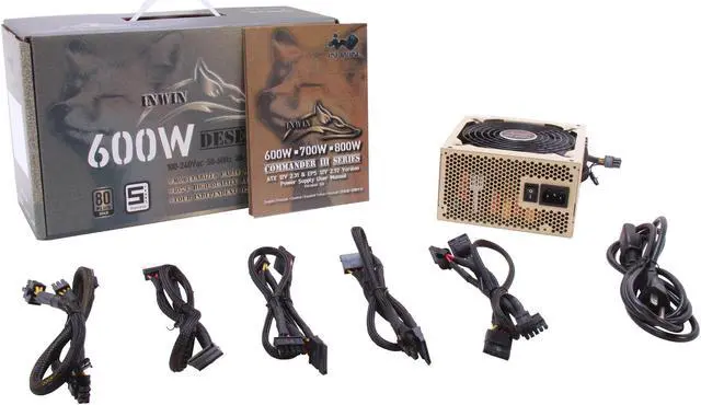 Alt view image 7 of 7 - IN WIN Commander III 600 600 W ATX 12V 2.31 / EPS 12V 2.92 SLI Ready CrossFire Ready 80 PLUS GOLD Certified Modular Active PFC Power Supply