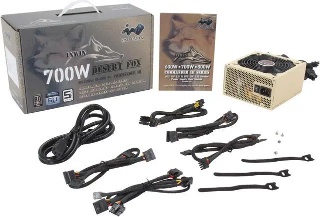 Alt view image 8 of 8 - IN WIN Commander III 700 700 W ATX 12V 2.31 / EPS 12V 2.92 SLI Ready CrossFire Ready 80 PLUS GOLD Certified Modular Active PFC Power Supply