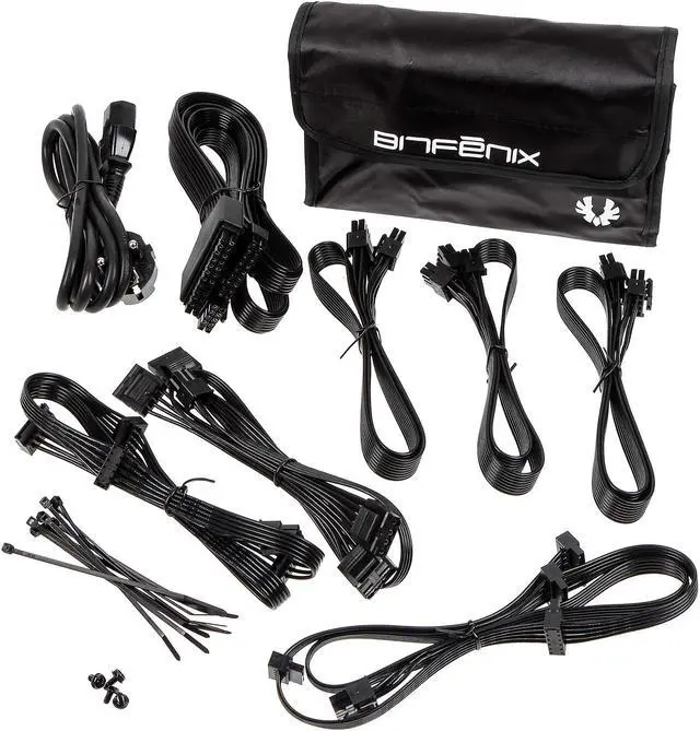 Alt view image 11 of 12 - BitFenix Whisper M 80 Plus Gold Full Modular 550W PSU, BWG550M