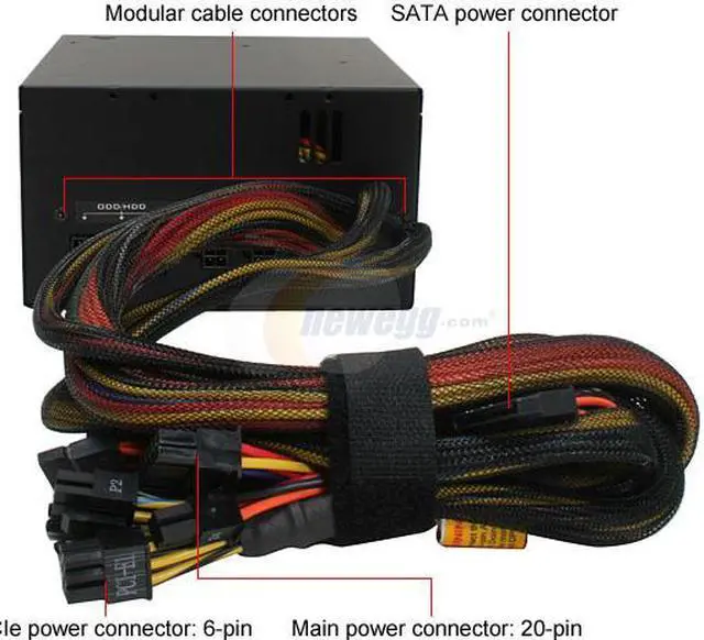 Alt view image 4 of 9 - ZALMAN ZM750-HP 750W Continuous @ 45°C
(Maximum Continuous Peak:  850W) ATX12V V2.2 / EPS12V V2.91 SLI Certified CrossFire Ready 80 PLUS Certified Modular Active PFC Modular LED Heatpipe-Cooled SLI Power Supply