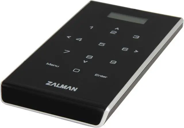 Main image of Zalman VE400 Aluminum alloy, Acryl, Poly Carbonate (PC) 2.5" Black / Silver SATA I/II USB1.1 Max. 12Mbps USB2.0 Max. 480Mbps USB3.0 Max. 5Gbps 2.5" HDD Enclosure with Built in Virtual Drive and 9 Digit Keypad Security Feature.