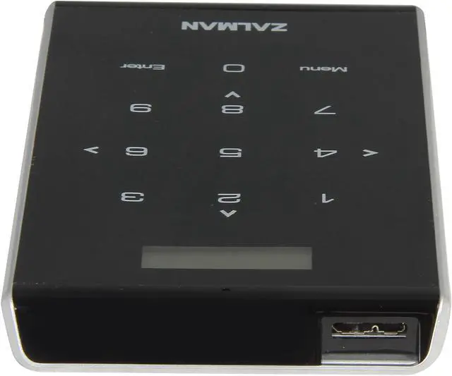 Alt view image 4 of 5 - Zalman VE400 Aluminum alloy, Acryl, Poly Carbonate (PC) 2.5" Black / Silver SATA I/II USB1.1 Max. 12Mbps USB2.0 Max. 480Mbps USB3.0 Max. 5Gbps 2.5" HDD Enclosure with Built in Virtual Drive and 9 Digit Keypad Security Feature.