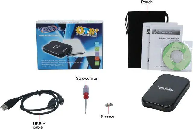 Alt view image 6 of 6 - MASSCOOL UHB-OTB252 Aluminum 2.5" IDE USB 2.0 One Touch Backup External Enclosure