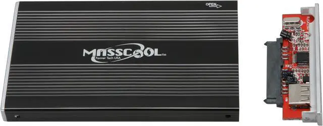 Alt view image 4 of 7 - MASSCOOL UHB-UE212 Aluminum 2.5" SATA USB 2.0 External Enclosure