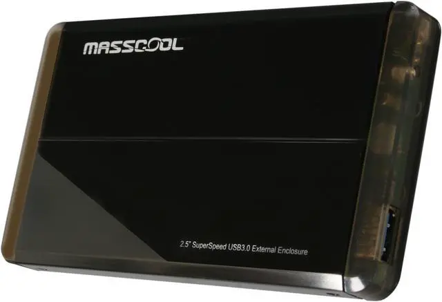 Main image of MASSCOOL UHB-2233 Aluminum 2.5" Black SATA I/II USB 3.0 External Enclosure