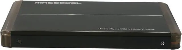 Alt view image 2 of 5 - MASSCOOL UHB-2233 Aluminum 2.5" Black SATA I/II USB 3.0 External Enclosure
