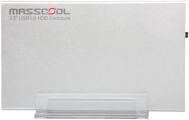 Alt view image 3 of 5 - MASSCOOL UHB-3232 Aluminum 3.5" Silver SATA I/II USB 3.0 External Enclosure