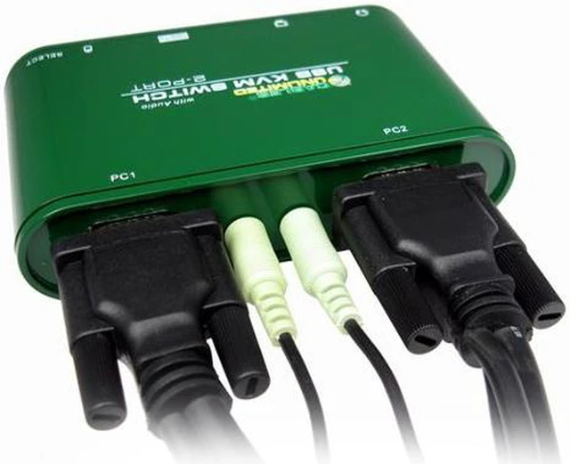 Alt view image 2 of 4 - Cables Unlimited SWB-9000UA 2 Port USB KVM Switch with Audio