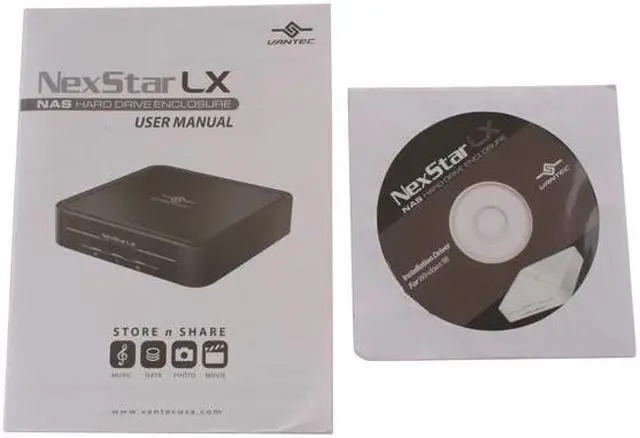 Alt view image 5 of 6 - VANTEC NexStarLX NST-375LX-WH 3.5" White IDE USB2.0+RJ45 Ethernet External Enclosure