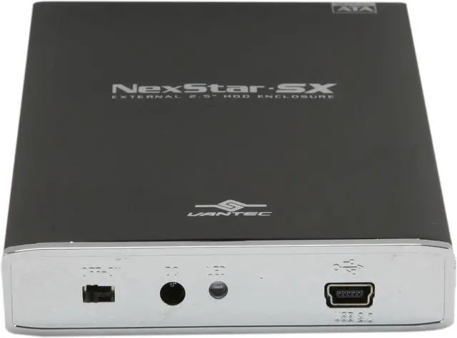 Alt view image 4 of 5 - Vantec NexStar SX 2.5” SATA to USB 2.0 External Hard Drive/SSD Enclosure (Onyx Black) - Model NST-285S2-BK