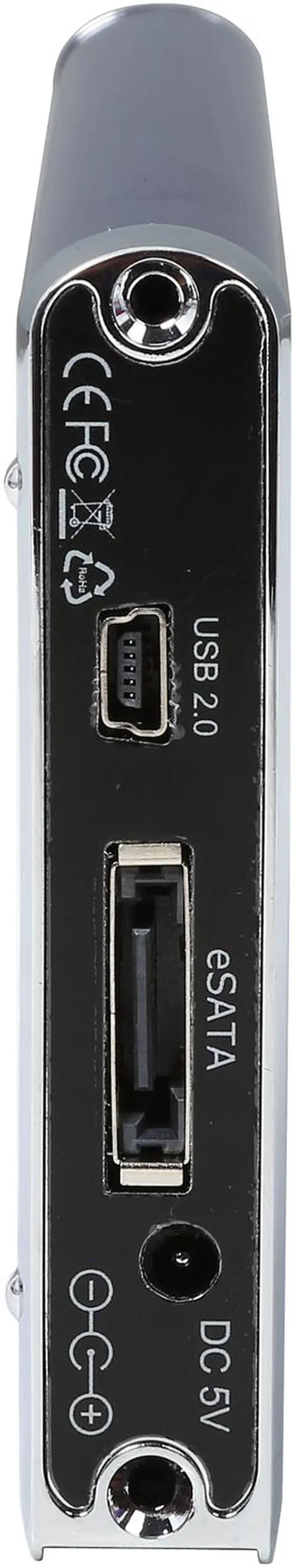 Alt view image 5 of 7 - Vantec NexStar 3 2.5" SATA to USB 2.0 & eSATA External Hard Drive/SSD Enclosure (Midnight Blue) - Model NST-260SU-BL