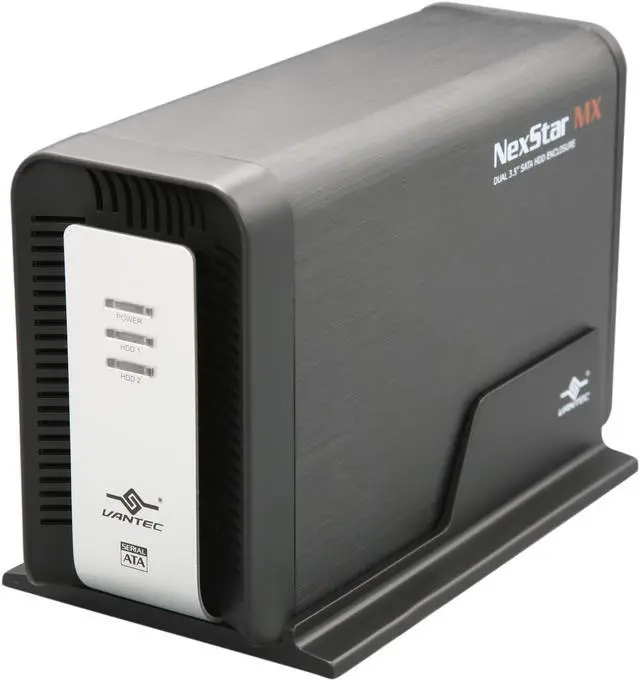 Main image of Vantec NexStar MX Dual 3.5" SATA to USB 2.0 External Hard Drive Enclosure with JBOD - Model NST-400MX-S2