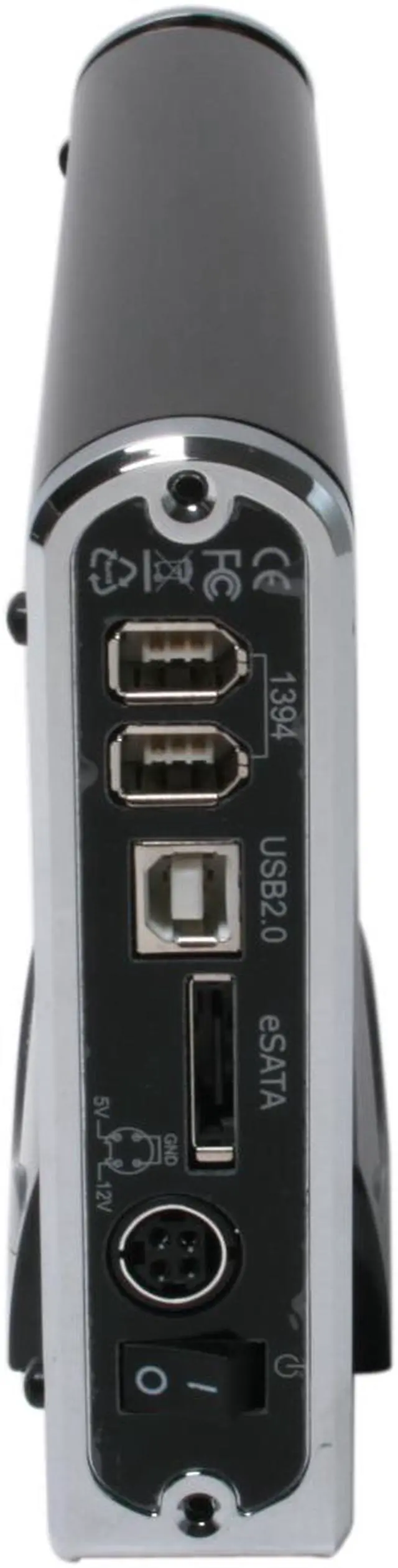 Alt view image 4 of 7 - Vantec NexStar 3.5" SATA to USB 2.0 & eSATA & FireWire 400 External Hard Drive Enclosure (Onyx Black) - Model NST-360UFS-BK