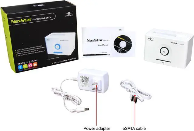 Alt view image 4 of 4 - Vantec NexStar 2.5"/3.5" SATA to USB 2.0 & eSATA Hard Drive Dock -Model NST-D100SU