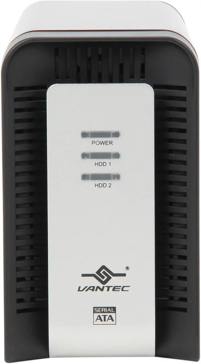 Alt view image 2 of 5 - Vantec NexStar MX Dual 3.5" SATA to USB 2.0 & eSATA External Hard Drive Enclosure with JBOD/RAID 0/1 - Model NST-400MX-SR