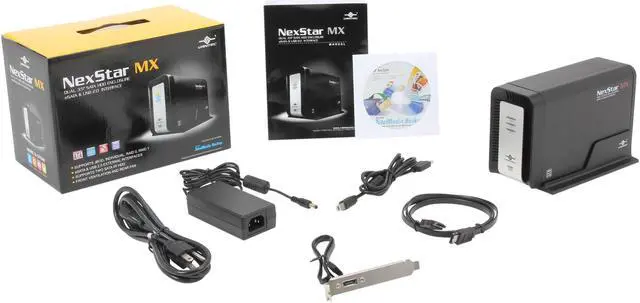 Alt view image 5 of 5 - Vantec NexStar MX Dual 3.5" SATA to USB 2.0 & eSATA External Hard Drive Enclosure with JBOD/RAID 0/1 - Model NST-400MX-SR