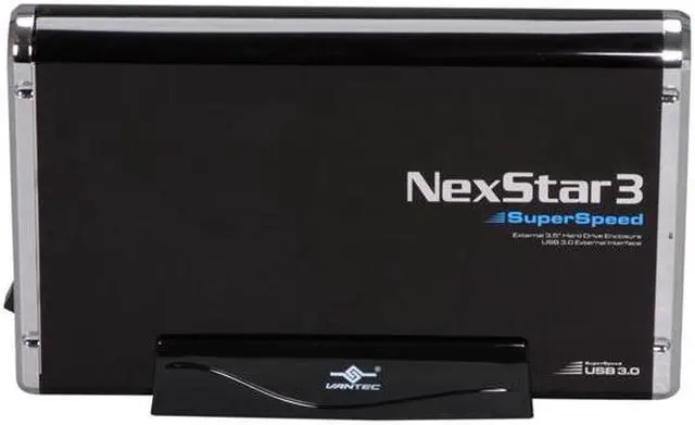 Alt view image 3 of 6 - Vantec NexStar 3 SuperSpeed 3.5" SATA to USB 3.0 External Hard Drive Enclosure - Model NST-380S3-BK