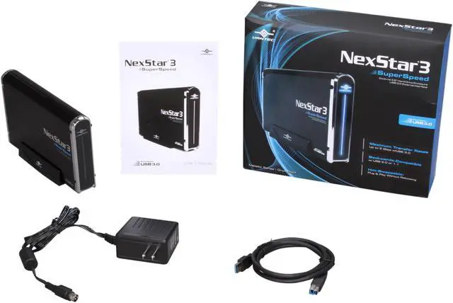 Alt view image 6 of 6 - Vantec NexStar 3 SuperSpeed 3.5" SATA to USB 3.0 External Hard Drive Enclosure - Model NST-380S3-BK