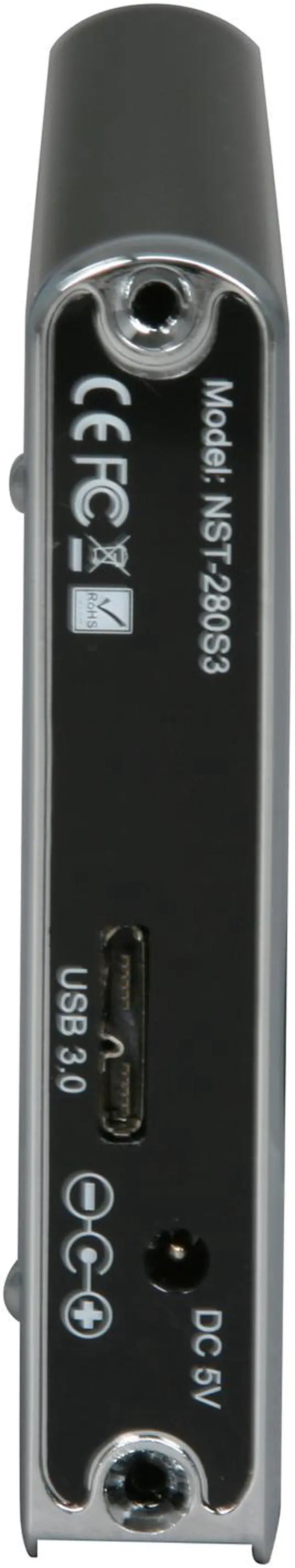 Alt view image 4 of 5 - VANTEC NexStar 3 NST-280S3-BK Aluminum 2.5" Black USB 3.0 External Enclosure