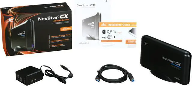 Alt view image 6 of 5 - Vantec NexStar CX SuperSpeed 3.5" SATA to USB 3.0 External Hard Drive Enclosure - Model NST-310S3-BK