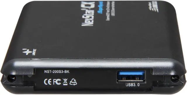 Alt view image 5 of 5 - Vantec NexStar CX SuperSpeed 2.5" SATA to USB 3.0 External Hard Drive/SSD Enclosure (Supports 7mm, 9.5mm, 12.5mm HDD/SSD) - Model NST-200S3-BK