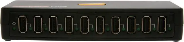 Alt view image 2 of 4 - VANTEC UGT-PH210 10 Port Hub Hi-Speed USB 2.0