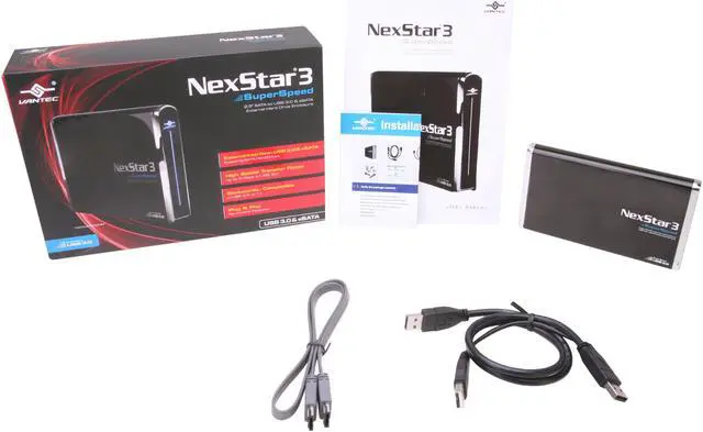 Alt view image 5 of 5 - VANTEC NST-280SU3-BK Aluminum 2.5" Black SATA I/II USB 3.0 & eSATA NexStar 3 SuperSpeed Enclosure