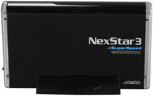 Alt view image 3 of 6 - VANTEC NST-380SU3-BK Aluminum 3.5" Black SATA I/II USB 3.0 & eSATA NexStar 3 SuperSpeed Enclosure