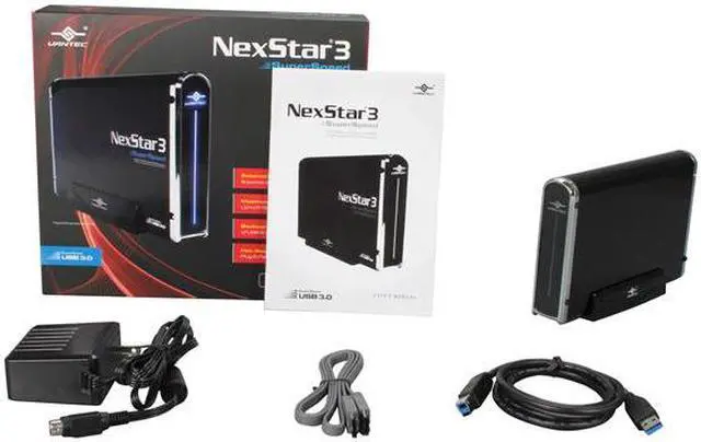 Alt view image 6 of 6 - VANTEC NST-380SU3-BK Aluminum 3.5" Black SATA I/II USB 3.0 & eSATA NexStar 3 SuperSpeed Enclosure