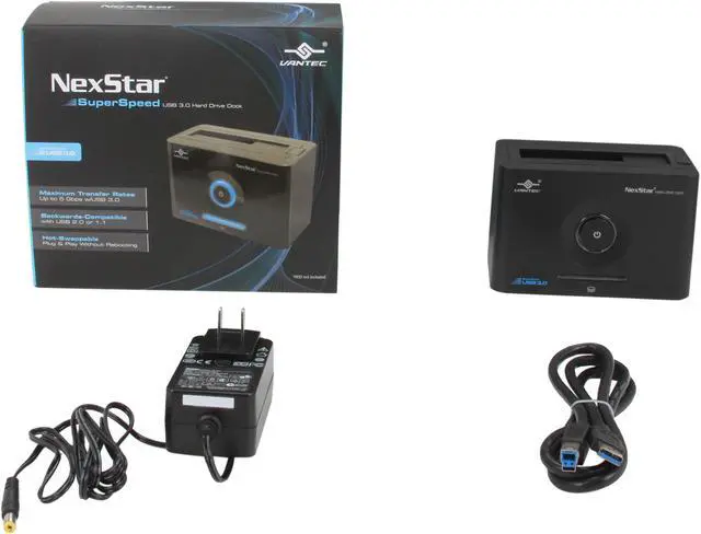 Alt view image 4 of 4 - VANTEC NexStar NST-D300S3-BK Plastic Black USB 3.0 2.5"/3.5" SATA to SuperSpeed USB 3.0 Hard Drive Dock