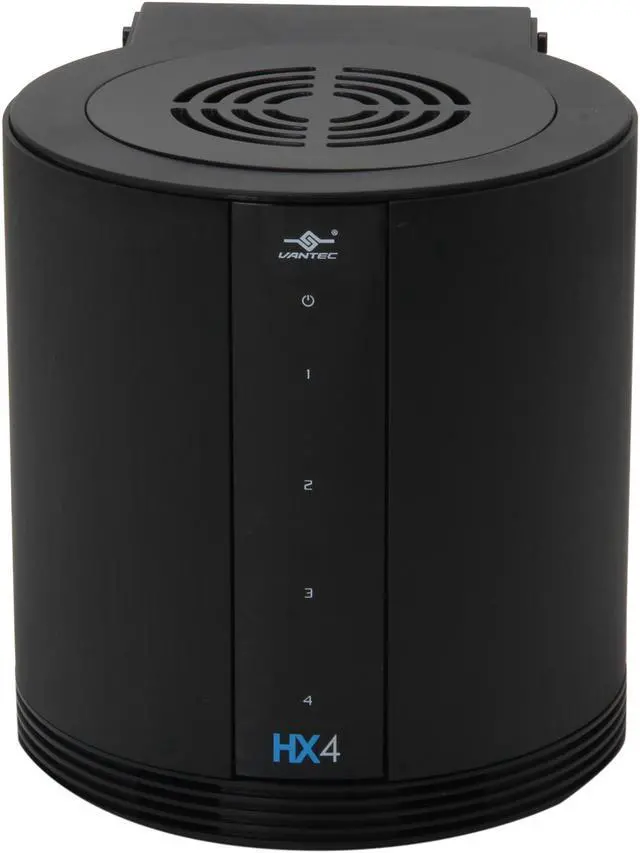 Alt view image 3 of 6 - VANTEC NexStar HX4 NST-640SU3-BK Aluminum / Plastic 3.5" Black SATA I/II/III USB 3.0 & eSATA Quad Bay HDD Enclosure