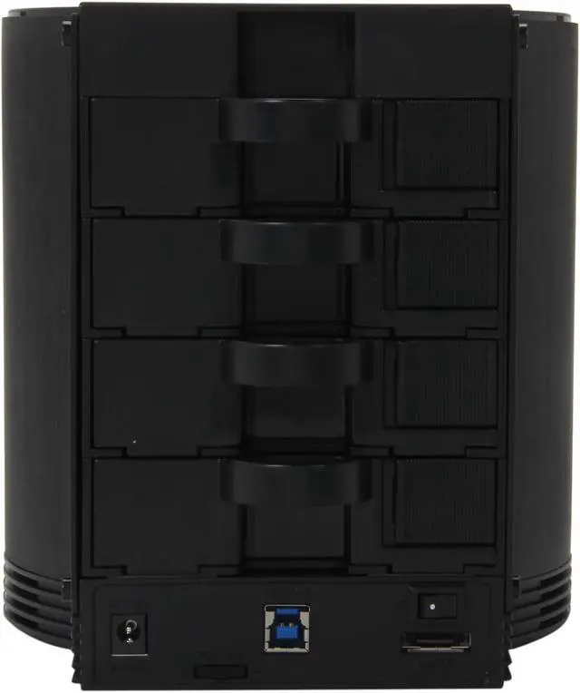 Alt view image 5 of 6 - VANTEC NexStar HX4 NST-640SU3-BK Aluminum / Plastic 3.5" Black SATA I/II/III USB 3.0 & eSATA Quad Bay HDD Enclosure
