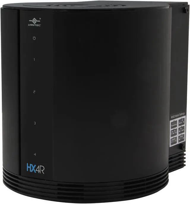 Main image of VANTEC NexStar HX4R NST-640S3R-BK Aluminum / Plastic 3.5" Black SATA I/II/III USB 3.0 & eSATA Quad Bay RAID HDD Enclosure