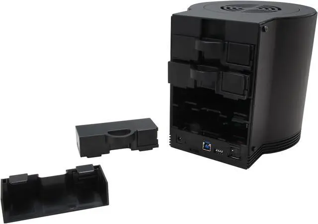 Alt view image 6 of 6 - VANTEC NexStar HX4R NST-640S3R-BK Aluminum / Plastic 3.5" Black SATA I/II/III USB 3.0 & eSATA Quad Bay RAID HDD Enclosure