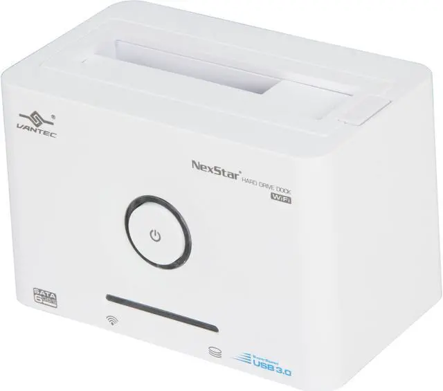 Main image of VANTEC NST-D306WS3 Plastic 2.5" & 3.5" White SATA I/II/III USB 3.0 WiFi Hard Drive Dock SATA lll 6G version