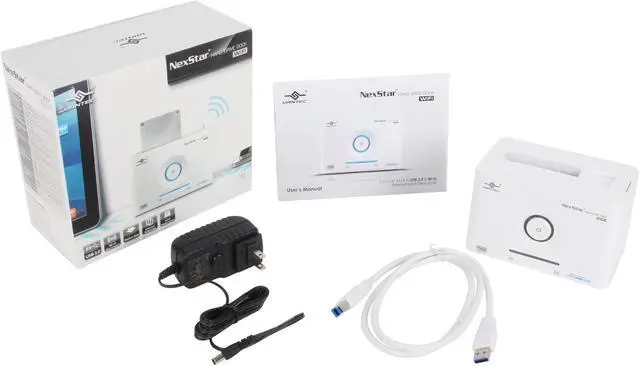 Alt view image 5 of 5 - VANTEC NST-D306WS3 Plastic 2.5" & 3.5" White SATA I/II/III USB 3.0 WiFi Hard Drive Dock SATA lll 6G version