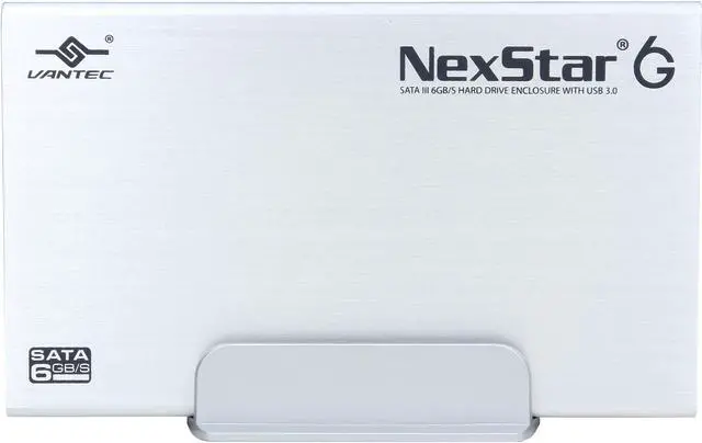 Alt view image 2 of 8 - VANTEC NST-366S3-SV Aluminum / Plastic 3.5" Silver SATA I/II/III USB 3.0 ( Backwards compatible with USB 2.0 & 1.1 ) 3.5" SATA III 6 Gb/s to USB 3.0 External Hard Drive Enclosure