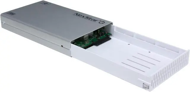Alt view image 7 of 8 - VANTEC NST-366S3-SV Aluminum / Plastic 3.5" Silver SATA I/II/III USB 3.0 ( Backwards compatible with USB 2.0 & 1.1 ) 3.5" SATA III 6 Gb/s to USB 3.0 External Hard Drive Enclosure