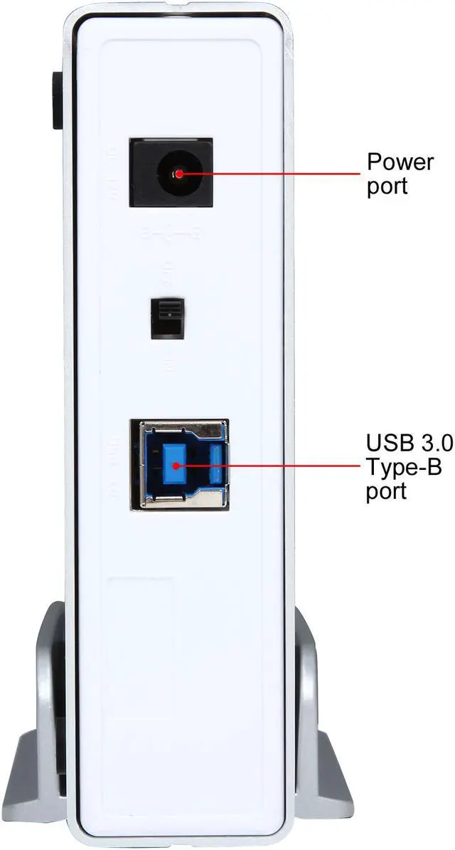 Alt view image 4 of 8 - VANTEC NST-366S3-SV Aluminum / Plastic 3.5" Silver SATA I/II/III USB 3.0 ( Backwards compatible with USB 2.0 & 1.1 ) 3.5" SATA III 6 Gb/s to USB 3.0 External Hard Drive Enclosure