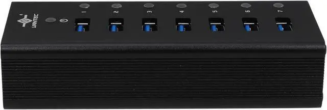 Alt view image 5 of 7 - Vantec UGT-AH700U3 7-Port USB 3.0 Aluminum Hub w/ Power Adapter