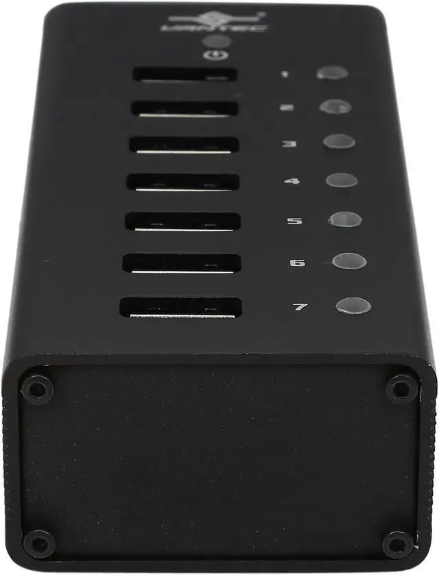 Alt view image 6 of 7 - Vantec UGT-AH700U3 7-Port USB 3.0 Aluminum Hub w/ Power Adapter