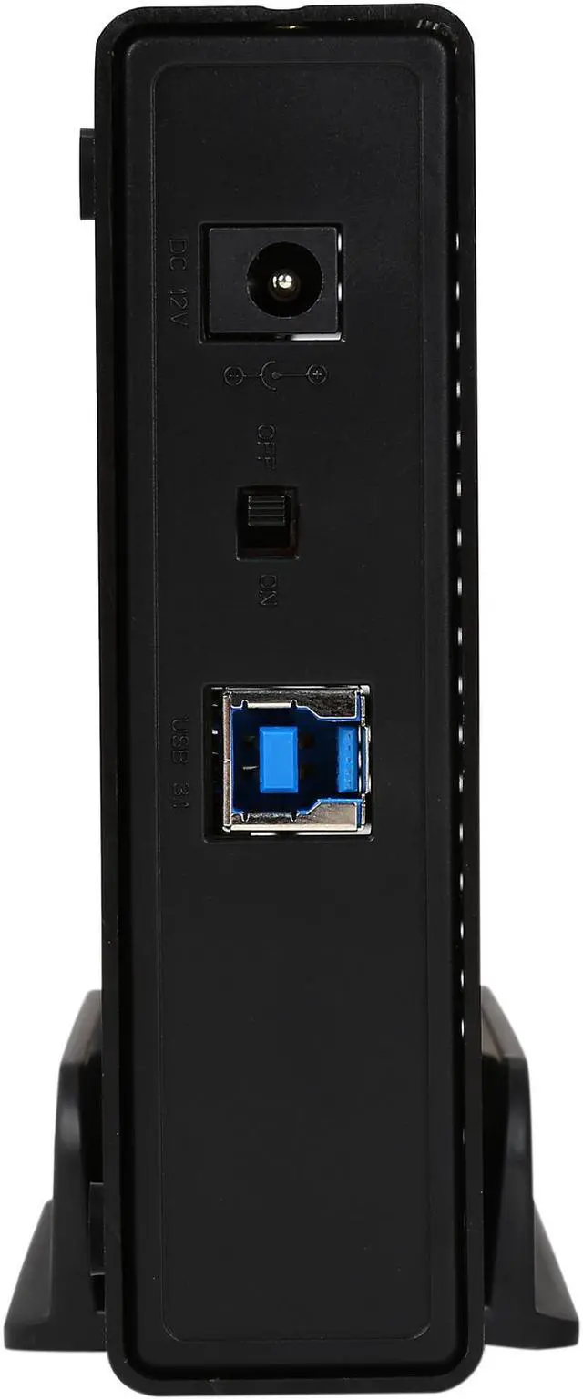 Alt view image 3 of 5 - VANTEC NST-370A31-BK Aluminum / Plastic 3.5" Black Standard SATA USB Type-B 3.5” SATA 6 Gb/s to USB 3.1 Gen II Type-A HDD Enclosure