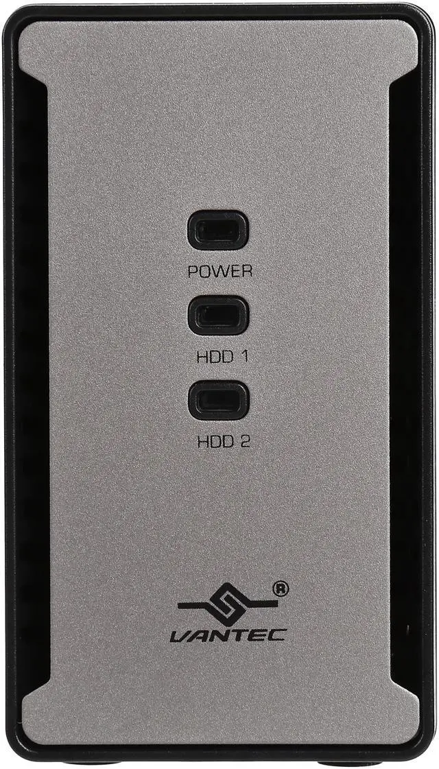 Alt view image 2 of 6 - VANTEC NST-225MX-S3 Aluminum / Plastic 2.5" Black Dual 2.5" SATA 6Gb/s to USB 3.0 HDD/SSD RAID Enclosure