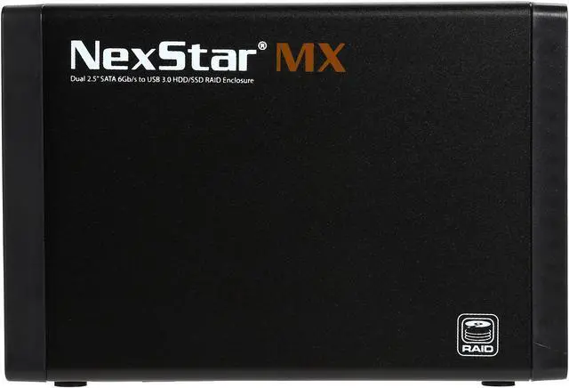 Alt view image 3 of 6 - VANTEC NST-225MX-S3 Aluminum / Plastic 2.5" Black Dual 2.5" SATA 6Gb/s to USB 3.0 HDD/SSD RAID Enclosure