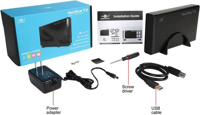 Alt view image 6 of 6 - VANTEC NexStar TX 3.5" SATA 6Gb/s to USB 3.0 HDD Enclosure