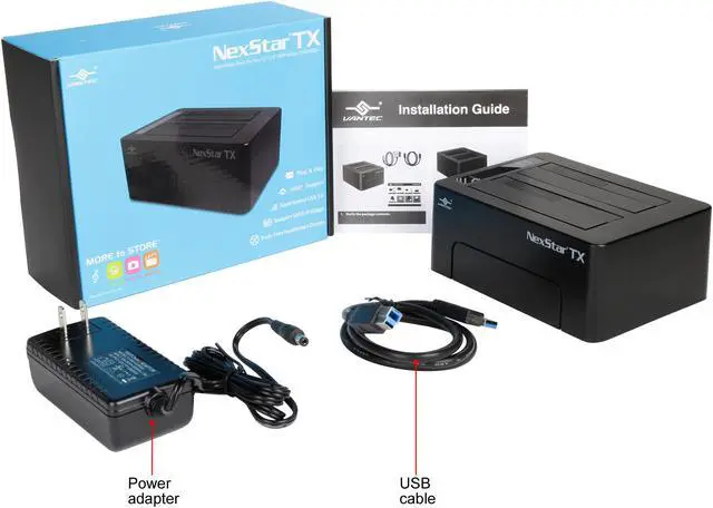 Alt view image 8 of 7 - VANTEC NexStar TX Dual 2.5"/3.5" SATA 6Gb/s to USB 3.0 SSD/HDD Dock